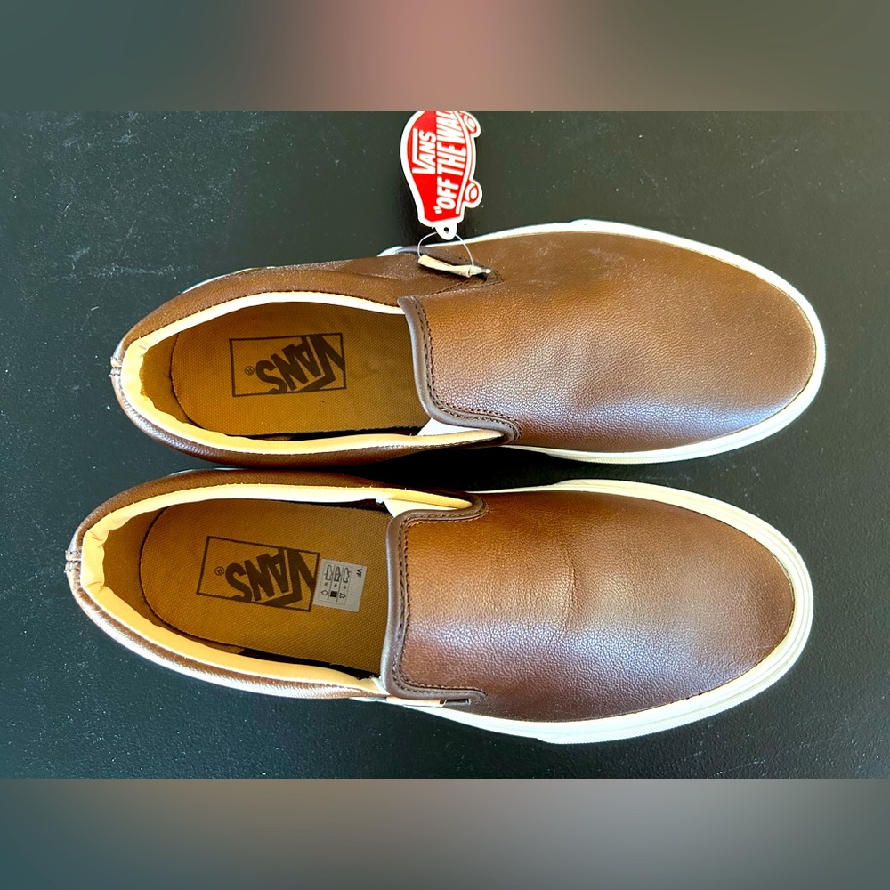 Men’s Brown Vans “Off the Wall” Slip-Ons